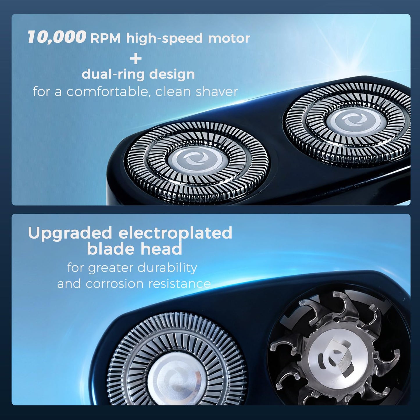 Mini Portable Electric Shaver for Men Double Head Travel Razor USB-C Rechargeable 2 Pack Black Travel Shaver for Men Dry Shave Detachable Head Washable Razor Easy Cleaning Send to Parents Boyfriend