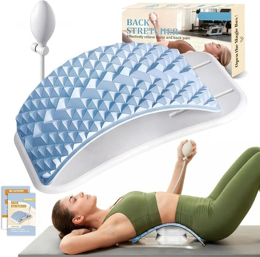 Back Stretcher for Lower Back Pain Relief - Adjustable Lumbar Support Board with Acupressure Points | Spine Decompression