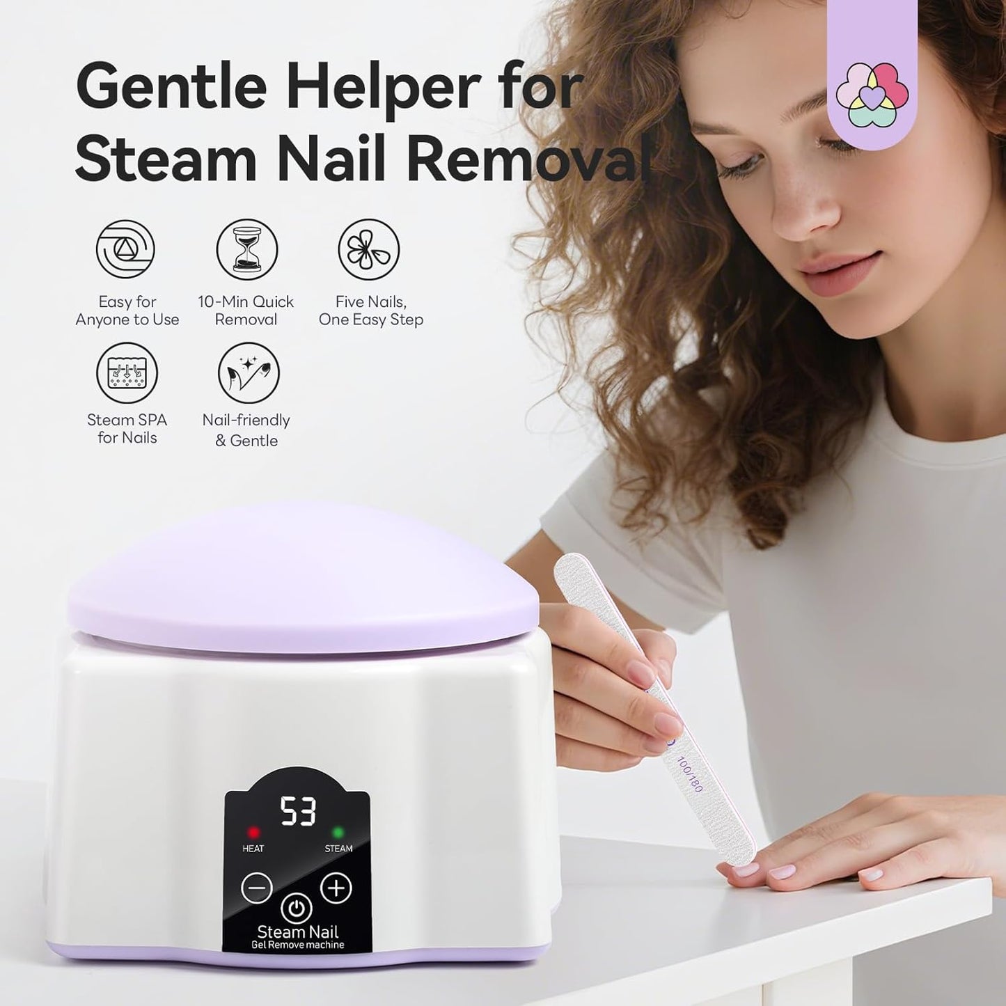 Nail Polish Remover Machine - Acetone Gel & Soaking Bowl for Acrylic Nails | DIY Home Salon Tool