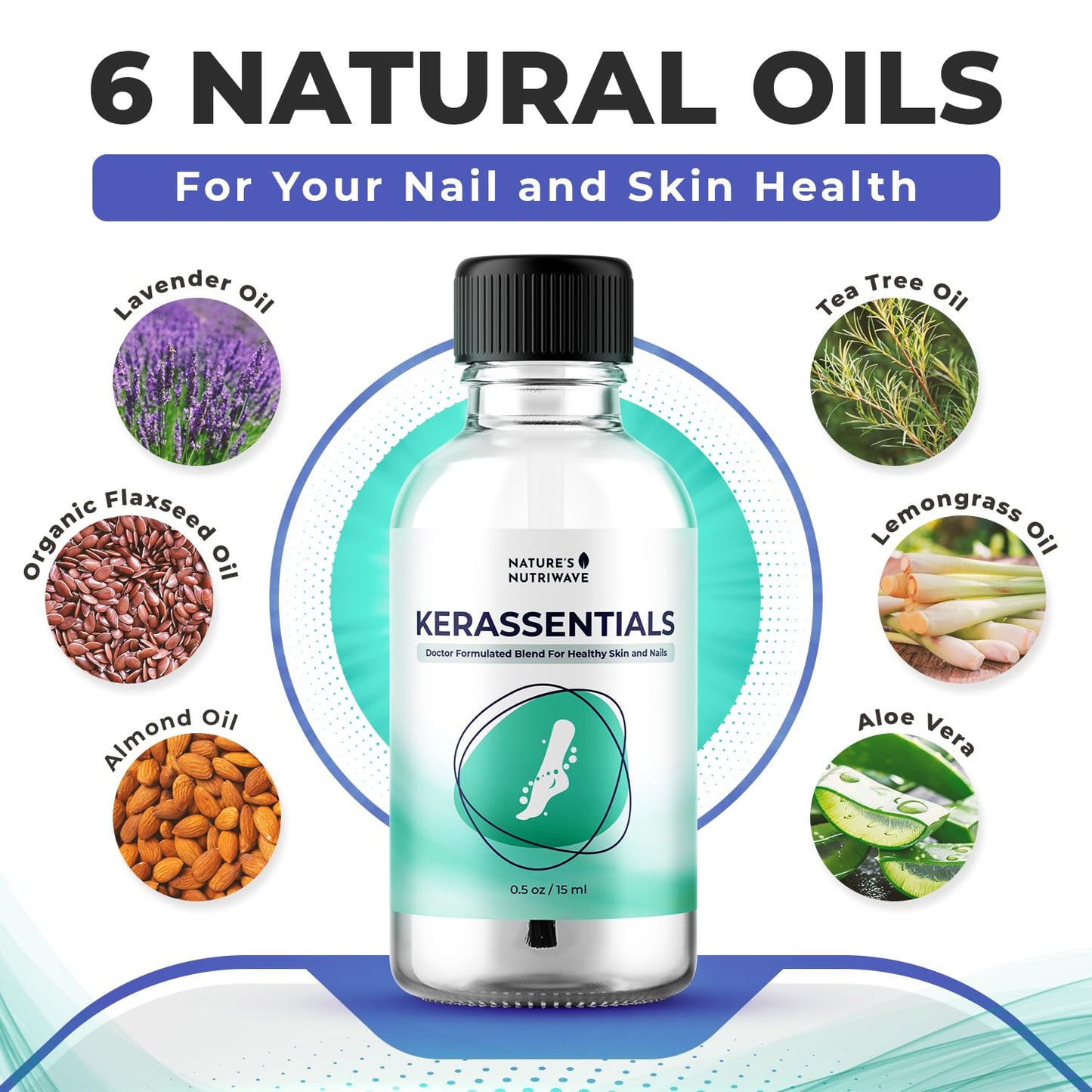 Kerassentials Oil - 8-IN-1 Plant-Based Formula for Healthy Nails & Skin | Natural Ingredients, 15ml, 1 Month Supply