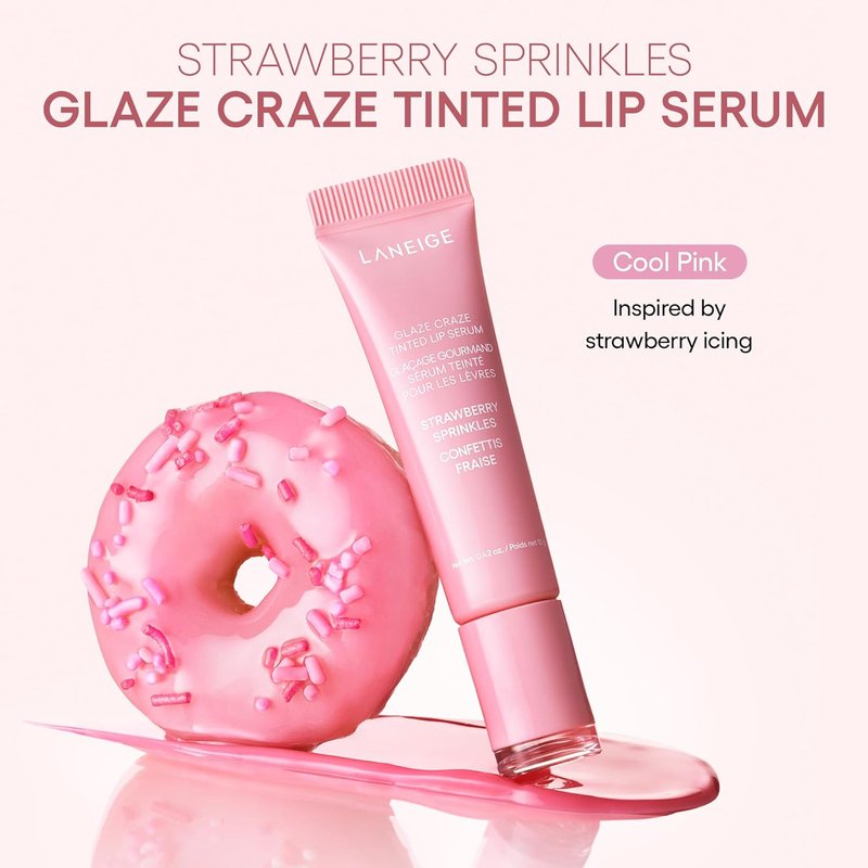 LANEIGE Glaze Craze Tinted Lip Serum - Hydrating Glossy Lip Serum with Plumping Polypeptides | Nourishing Formula