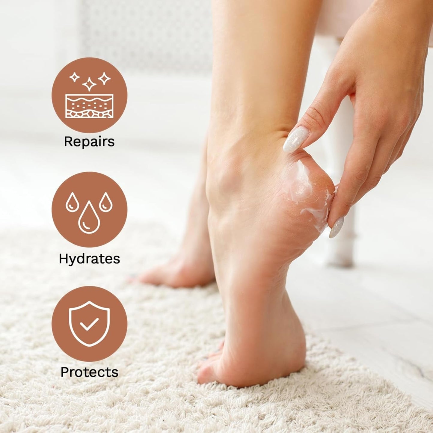 FURR Foot Cream - Deep Moisturizing Repair for Dry, Cracked Feet & Heels | Non-Greasy Formula | 2.65 Oz (75g)