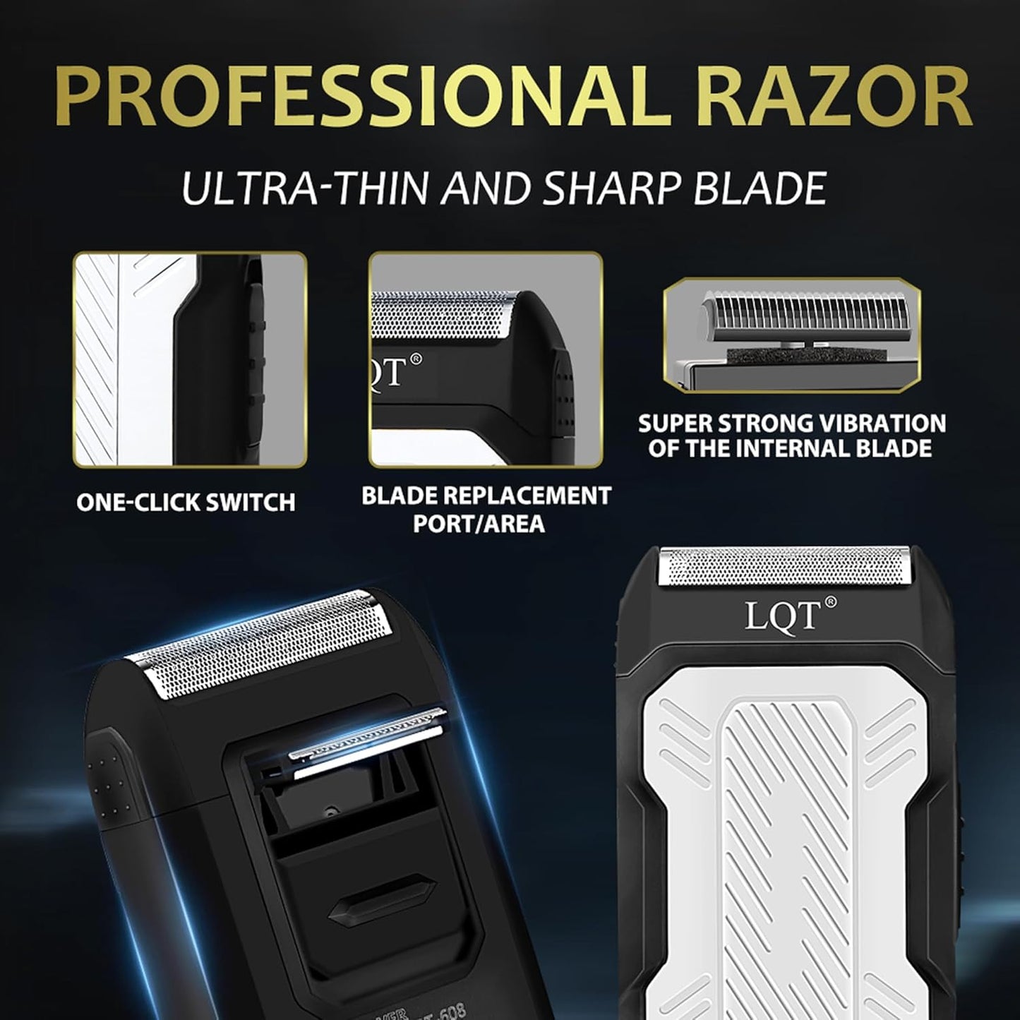 Hair Clippers for Men - Cordless 4-Piece Grooming Kit with LED Display | Clipper, Beard Trimmer, Shaver & Nose Trimmer