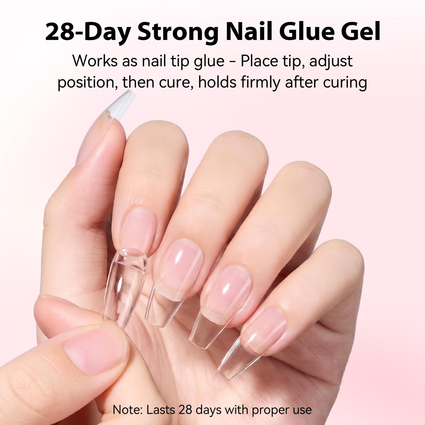 Makartt 8-in-1 Gel Builder: 15ml Clear Gel Builder for Nail Strengthen Rubber Base Rhinestone Glue and Nail Glue for Nail Tips - UV Light Cured Builder Nail Gel for Home User DIY Low Odor