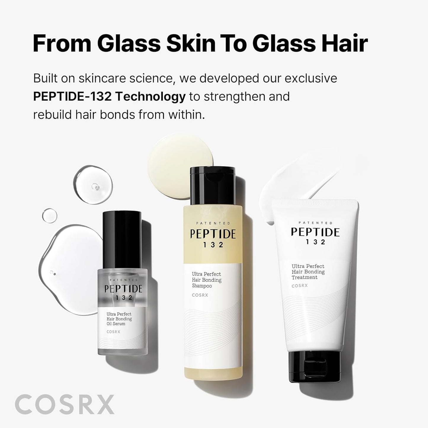 COSRX Peptide 132 Hair Bonding Shampoo - Daily Scalp Treatment for Dandruff & Damaged Hair - 6.76 fl oz