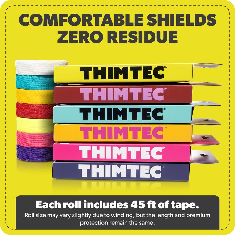 THIMTEC - The Original Thimble Tape for Hand Sewing - Fully Adjustable Nail & Finger Protector - A Smarter Alternative to Classic Knitting Thimbles - Neon Flamingo, 2-Pack