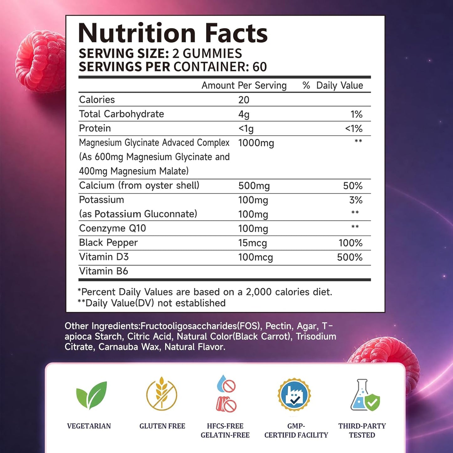 Magnesium Glycinate Gummies 1000mg | High Absorption, Sugar-Free Supplement for Sleep, Muscle & Bone Support - 120 Count