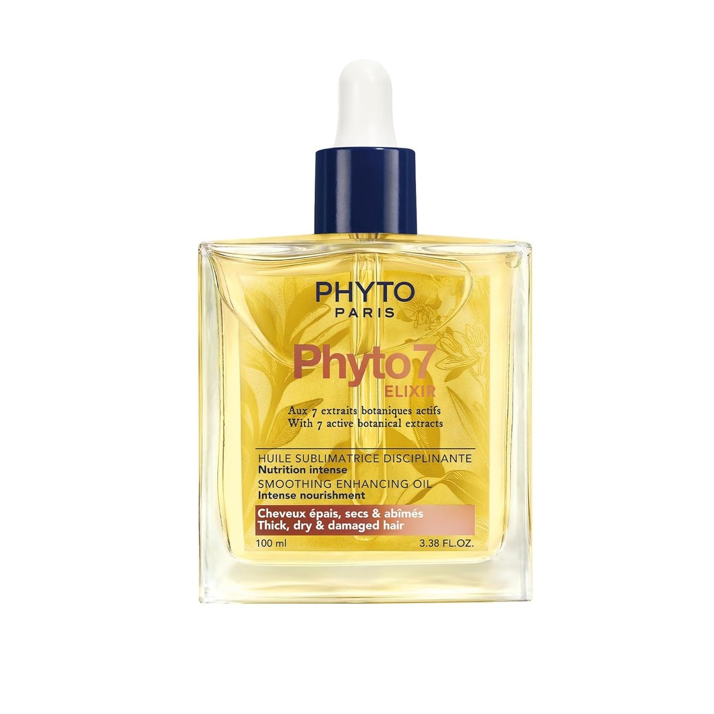 Phyto Paris 7 Elixir - Disciplining Oil for Thick, Dry & Damaged Hair - 100 ml | Intense Nutrition & Shine
