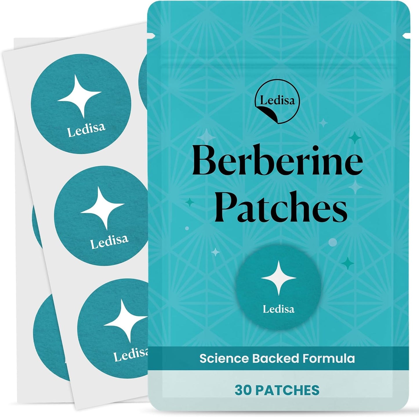 Berberine Patches - L-Glutamine, Garcinia Cambogia & Resveratrol | 30-Day Supply for Men & Women
