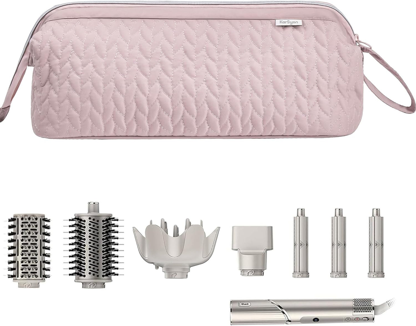 Dyson Airwrap Hair Dryer Case - Shark Flex Style Travel Organizer | Beige
