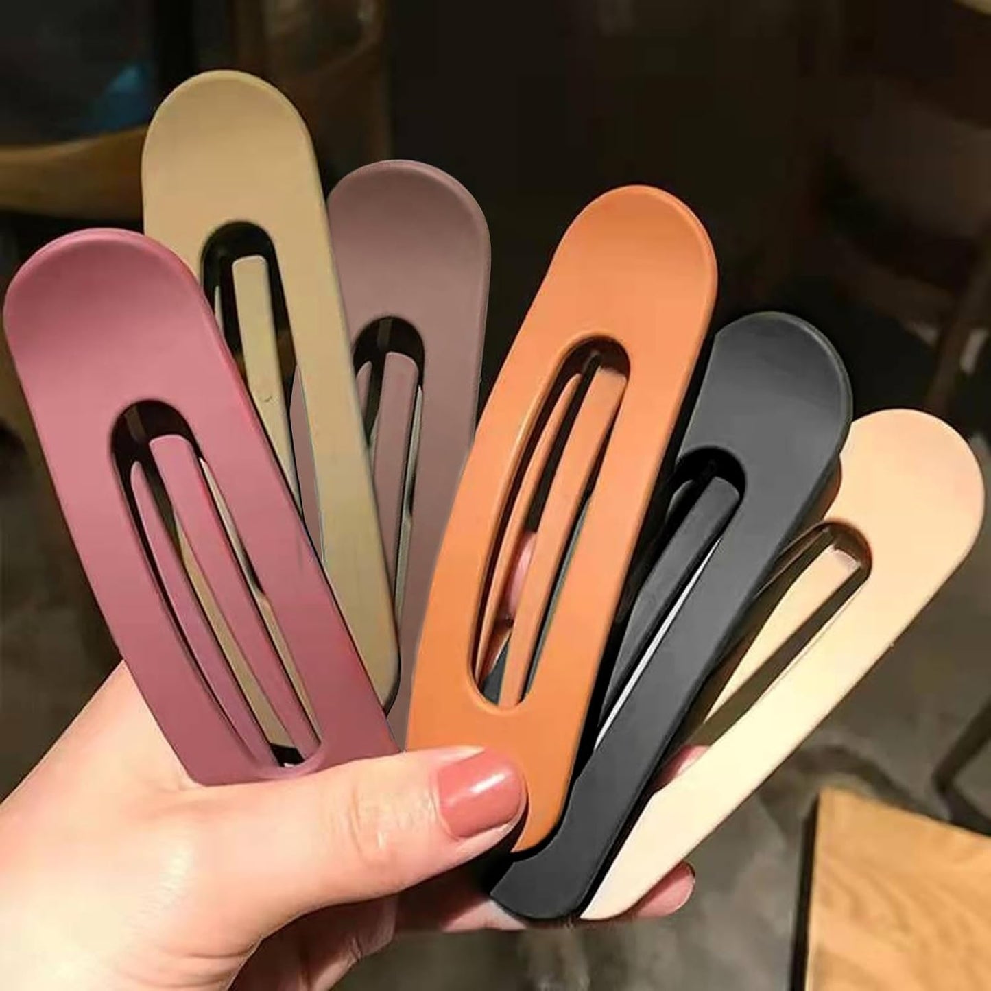 Flat Hair Clips - 6Pcs Medium Matte Duck Bill Barrettes for Strong Hold | Perfect for Women & Girls