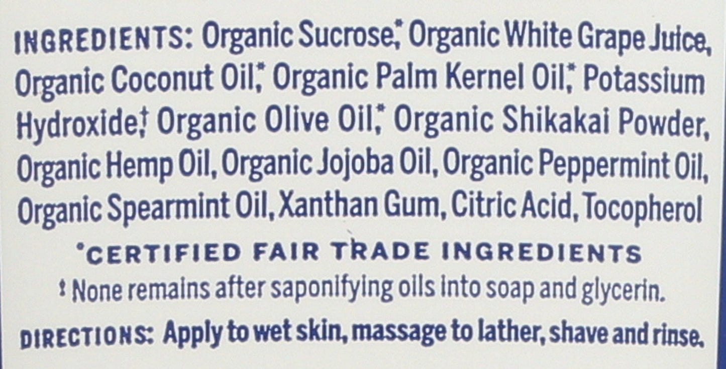 Dr Bronners, Shave Soap Peppermint Organic, 7 Fl Oz