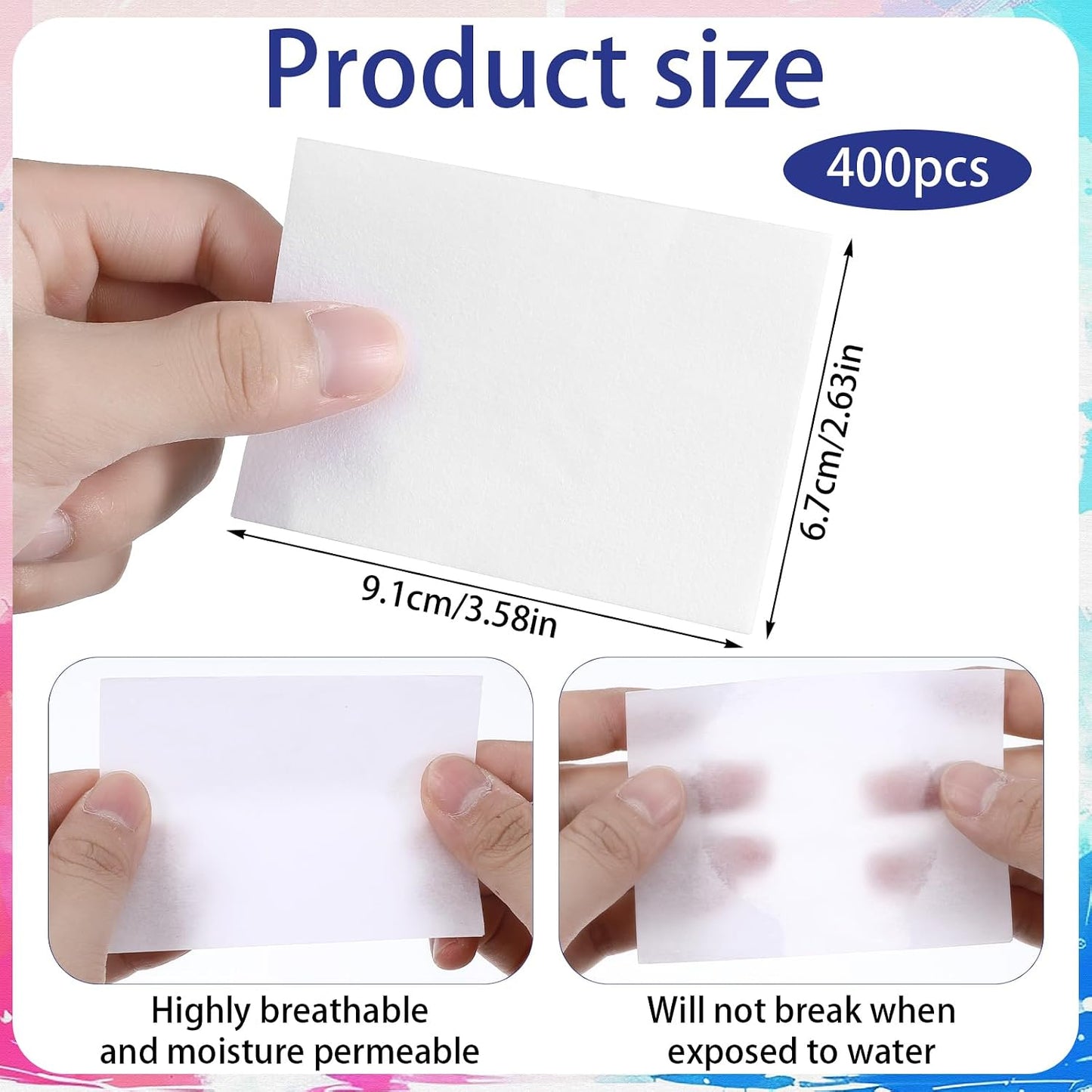 Hair Perm Paper - 400 Pcs Disposable Curling Papers | High Temperature Resistance for Salon & Home Use
