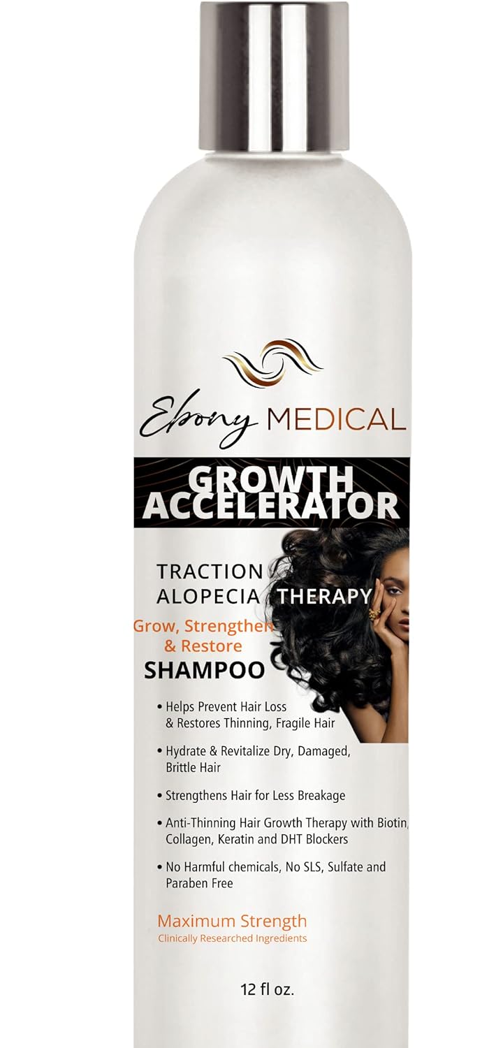Medical Hair Support Shampoo for Thinning & Patchy Hair - Strengthens Strands, Promotes Scalp Health | Natural, Vegan, Sulfate-Free - 12 fl oz