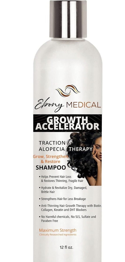 Medical Hair Support Shampoo for Thinning & Patchy Hair - Strengthens Strands, Promotes Scalp Health | Natural, Vegan, Sulfate-Free - 12 fl oz