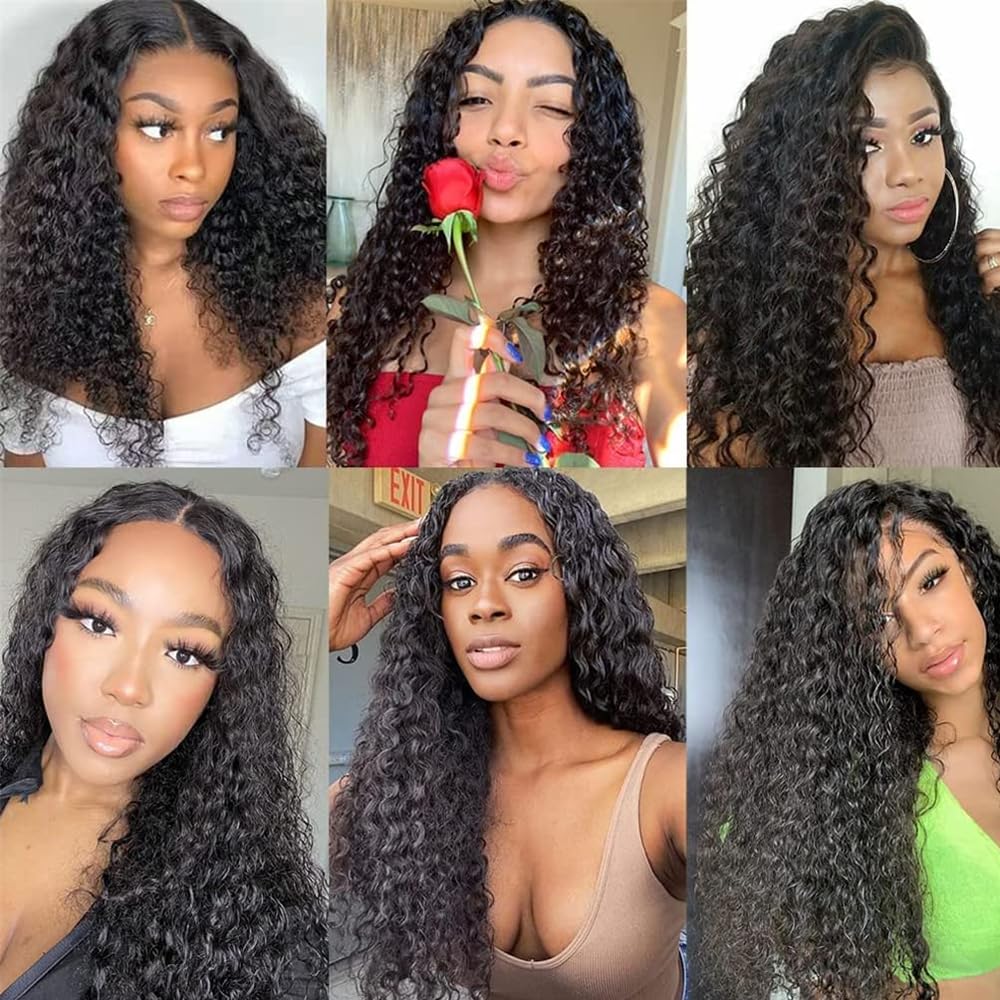 30 32 34 Inch Bundles Human Hair Water Wave Bundles Wet and Wavy Human Hair Bundles Mixed Length Brazilian Virgin 1b Water Wave Bundle Hair Extensions