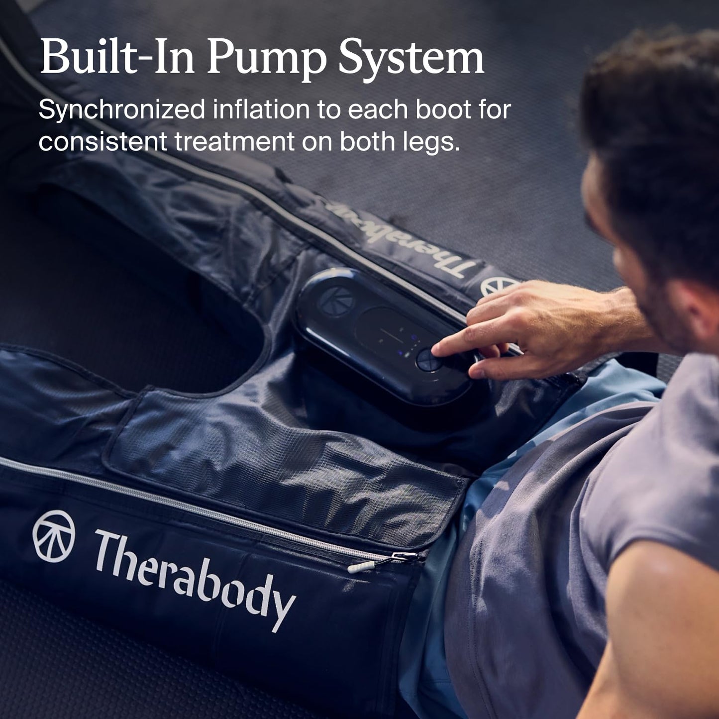 Therabody JetBoots Prime Wireless Compression Boots Leg Massager Recovery | Pneumatic Leg Compression for Circulation & Pain Relief, FDA Cleared, 4 Pressure Levels | Regular, 32-37in Leg Length