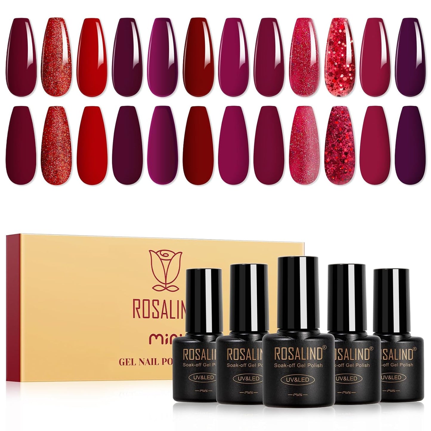 Cat Eye Gel Nail Polish - 12 Colors Magnetic Glitter Set | Sparkle Diamond Effect, Soak Off UV Manicure Gift for Women