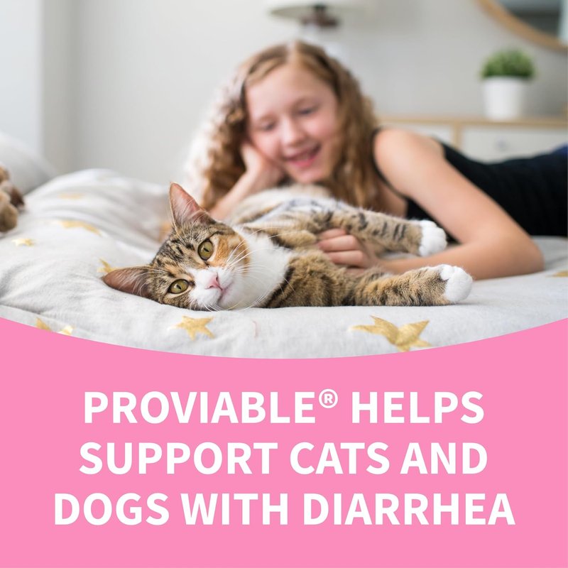 Nutramax Proviable Probiotics for Dogs & Cats - Daily Digestive Health Supplement with Prebiotics | 30 Capsules