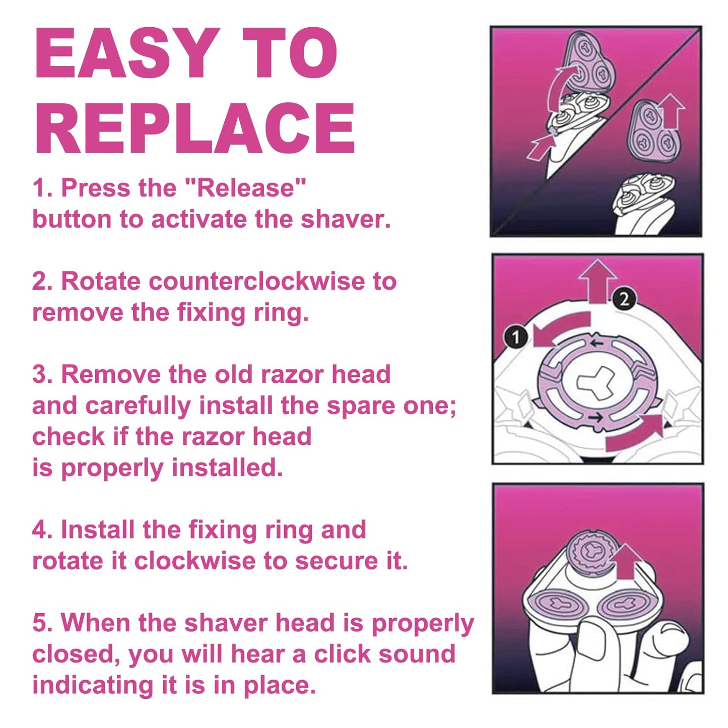 9 Packs SH70 Replacement Heads Compatible with P-hilips Norelco Series 7000 Replacement Heads,Electric Shaver Blades & Cutters Compatible with Series 7000, AquaTouch, PowerTouch Shavers