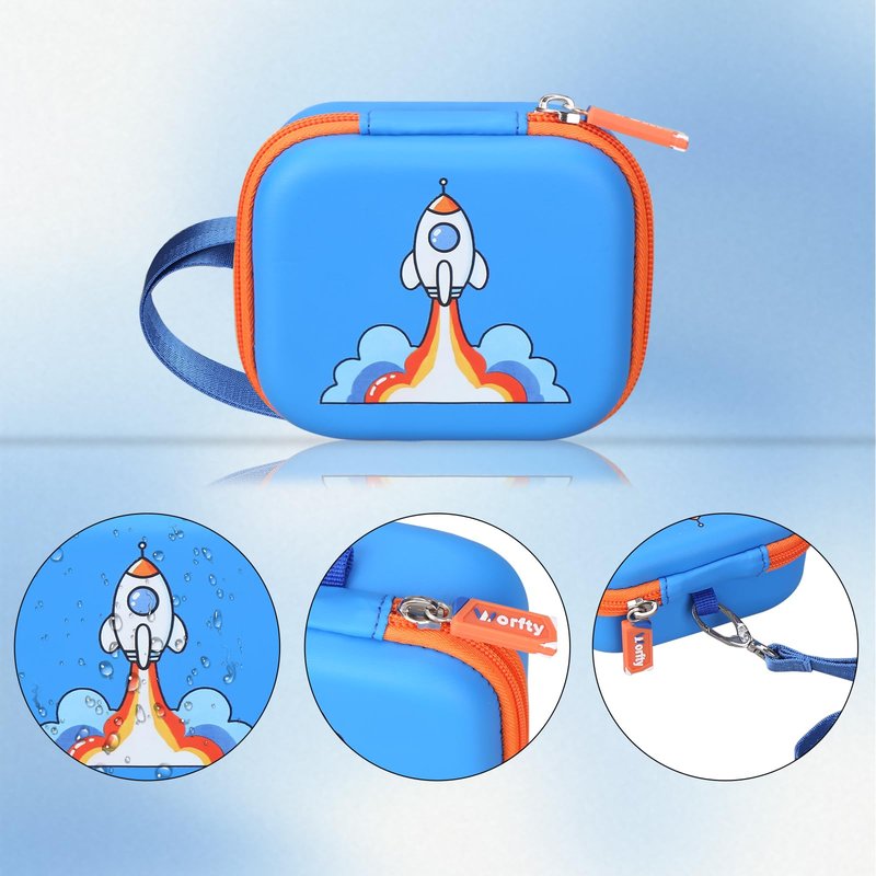 Camera Case for Seckton Upgrade Kids Selfie Camera, Case Compatible with Seckton/KOKODI/Dylanto/Goopow/Desuccus/DITUPAN/GKTZ/masterbee Digital Video Camera Toys Camcorder Storage Holder-Deep Blue