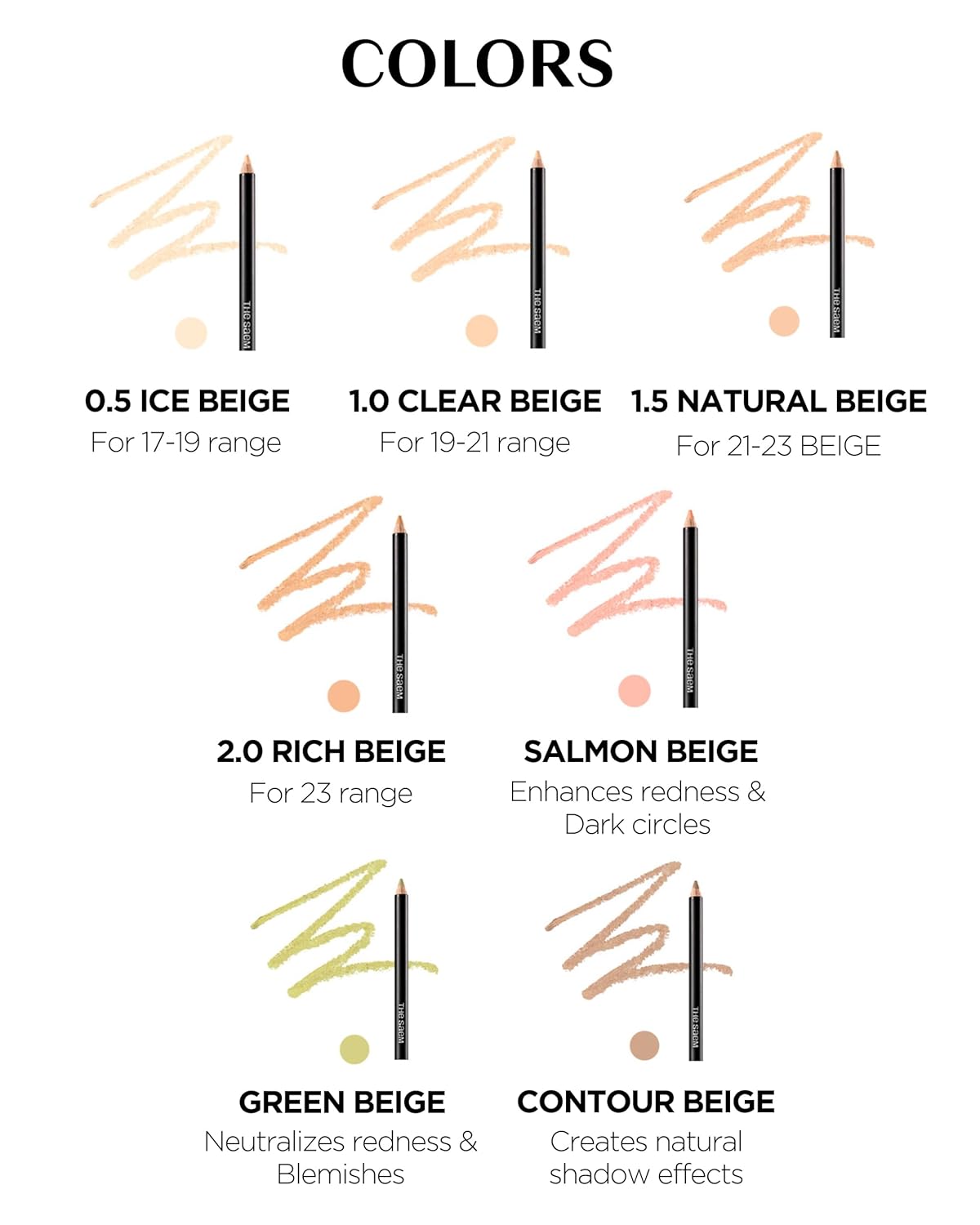 Cover Perfection Ideal Concealer Pencil - Slim Multi-Use Makeup Stick for Blemishes & Dark Circles | 0.04oz - 0.5 Ice Beige for Neutral Light Skin Tones