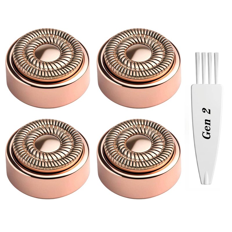 4 Pack Replacement Heads Gen 2 Compatible with Flawless Facial Hair Remover, Replacement Blades Heads Compatible with Flawless Generation 2