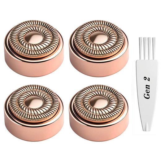 4 Pack Replacement Heads Gen 2 Compatible with Flawless Facial Hair Remover, Replacement Blades Heads Compatible with Flawless Generation 2