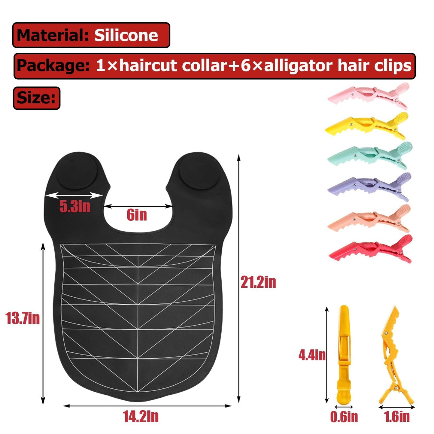 Hair Cutting Guide Cape Hair Cutting Collar for Hairstylists with Guidelines Weighted Hair Cutting Mat Silicone Waterproof Haircut Shoulder Mat (Gray)