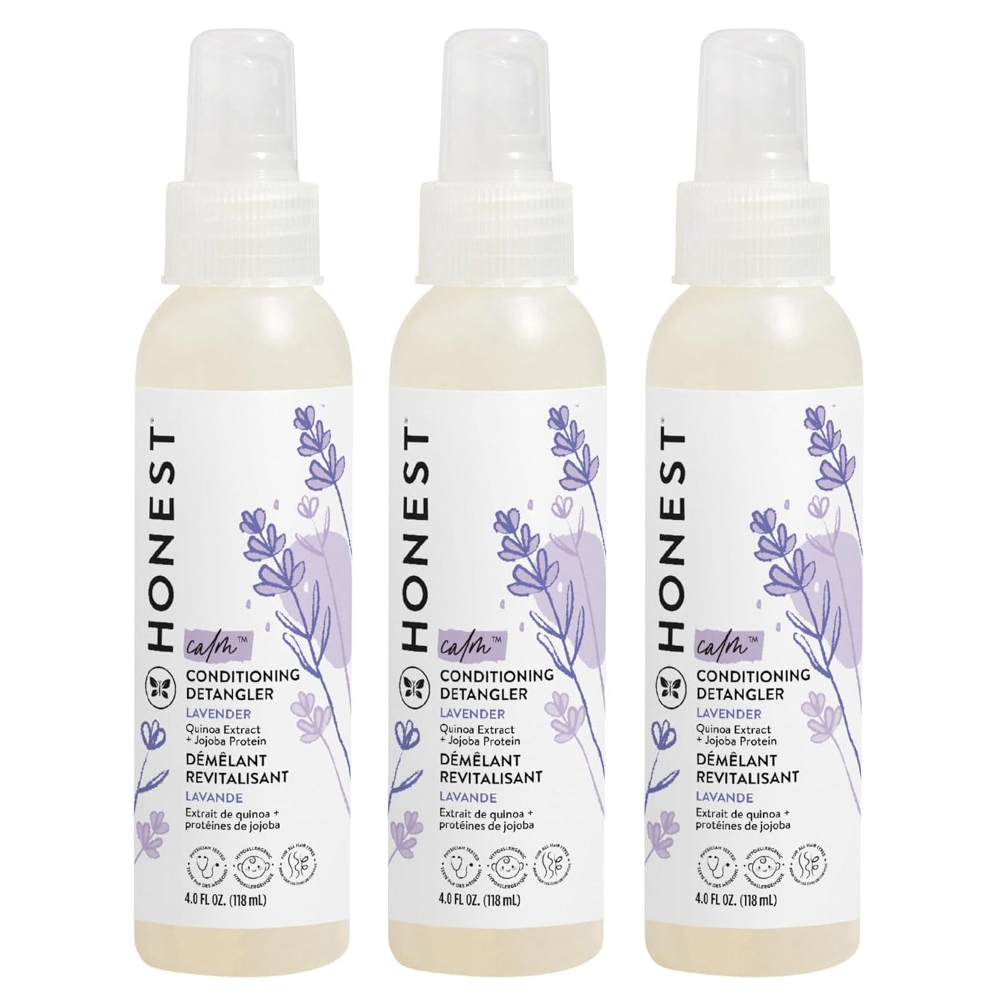 Conditioning Hair Detangler Spray - Tear-Free, Hypoallergenic Leave-In Conditioner | Citrus Vanilla, 4 fl oz