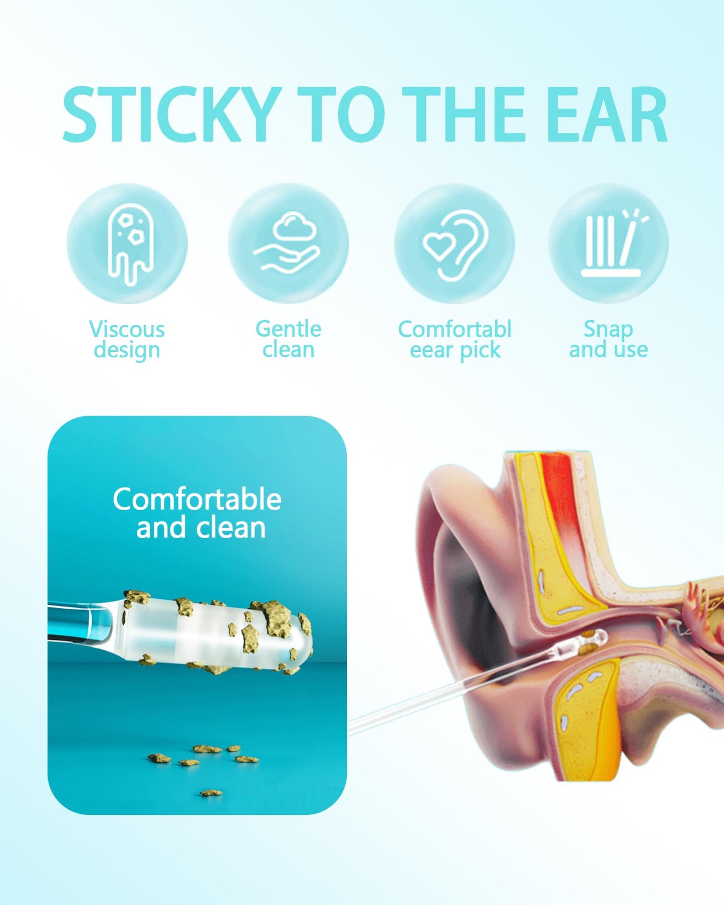 Earwax Removal Adhesive Swabs, 48 Count (2 Boxes)