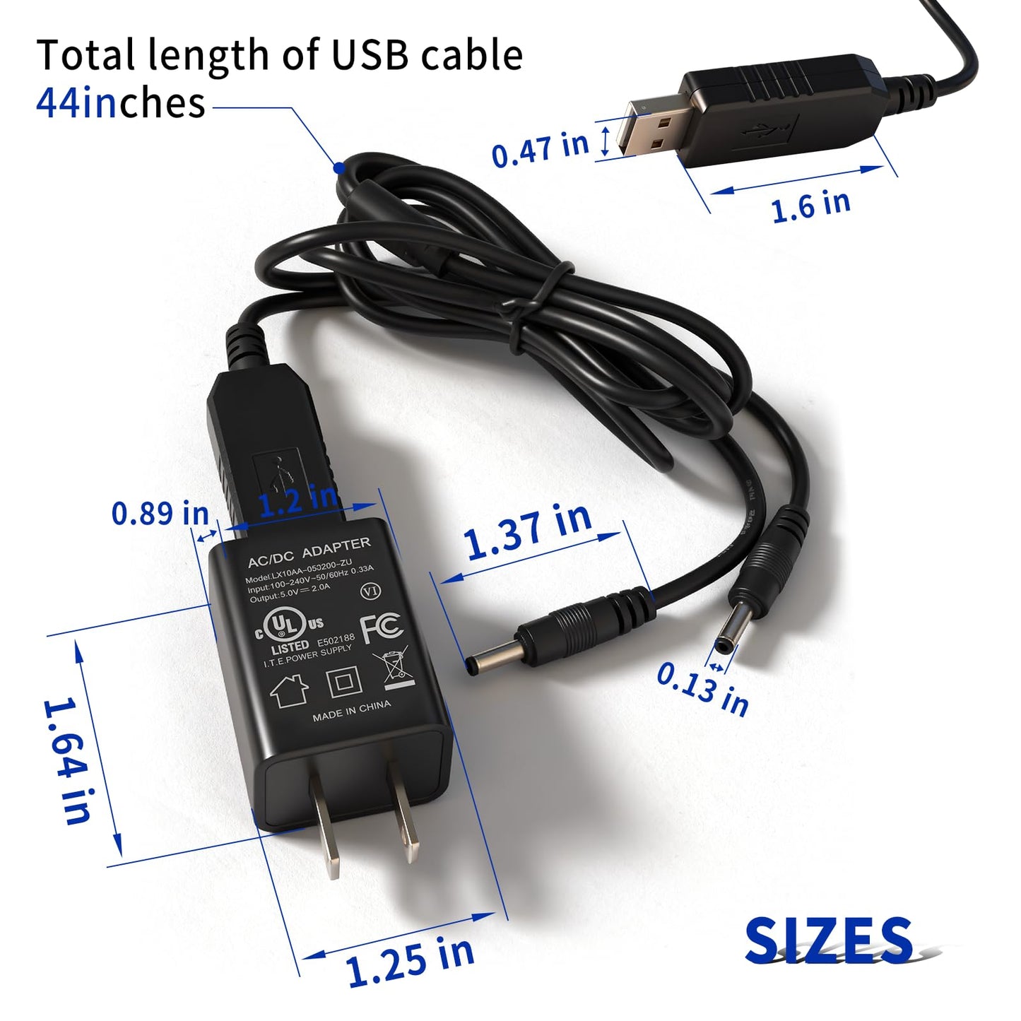 USB-DC Dual Port Charger 8.4V for Savior, Snow Deer, Sun Will Heated Gloves Socks Hats Vest Mittens Heating Pad Compatible with 7.4V SWB01 SWB03 2200 3000 3500mAh Rechargable Lithium Polymer Batteries