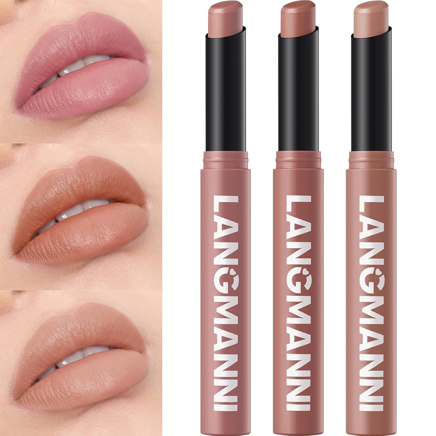 Velvet Matte Lipstick Set - 12 High Pigment Nude Shades | Long-Lasting Waterproof Lip Color for Women