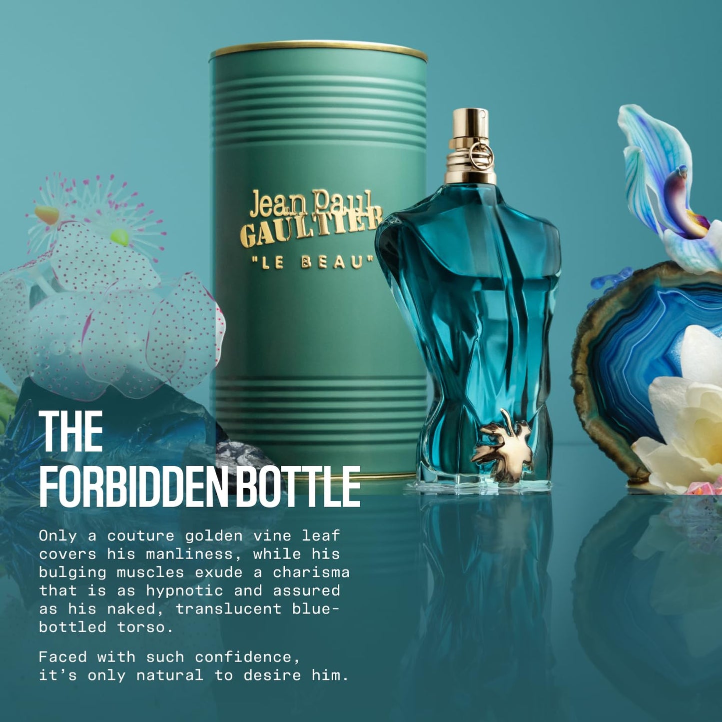 Jean Paul Gaultier Le Beau Eau de Toilette for Men - Addictive Woody Cologne with Bergamot & Coconut | 4.2 oz Spray