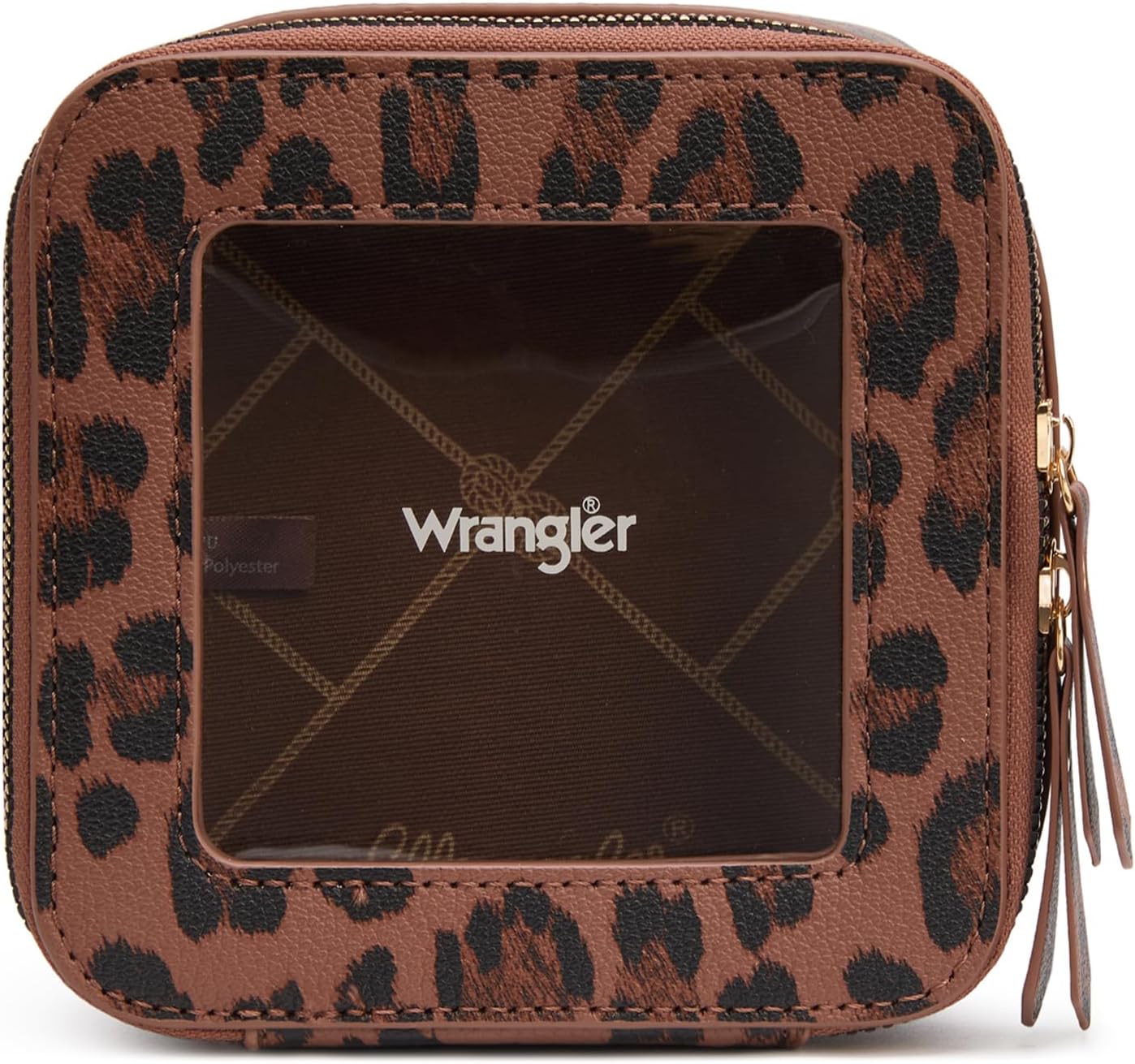 Clear Makeup Bag for Travel | Portable Cosmetic Organizer for Women - Leopard Print Design