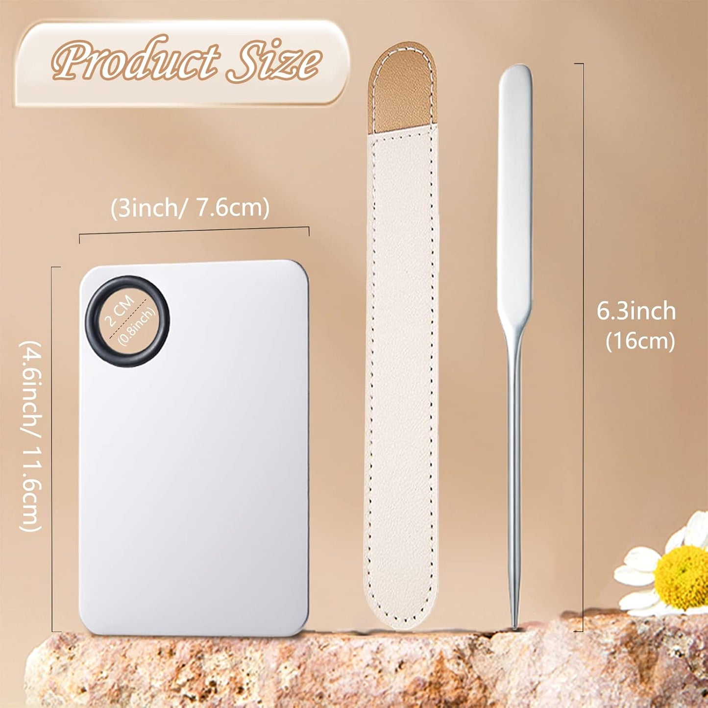 Korean Makeup Spatula - Professional Foundation Mixing Tool | Rectangle Design