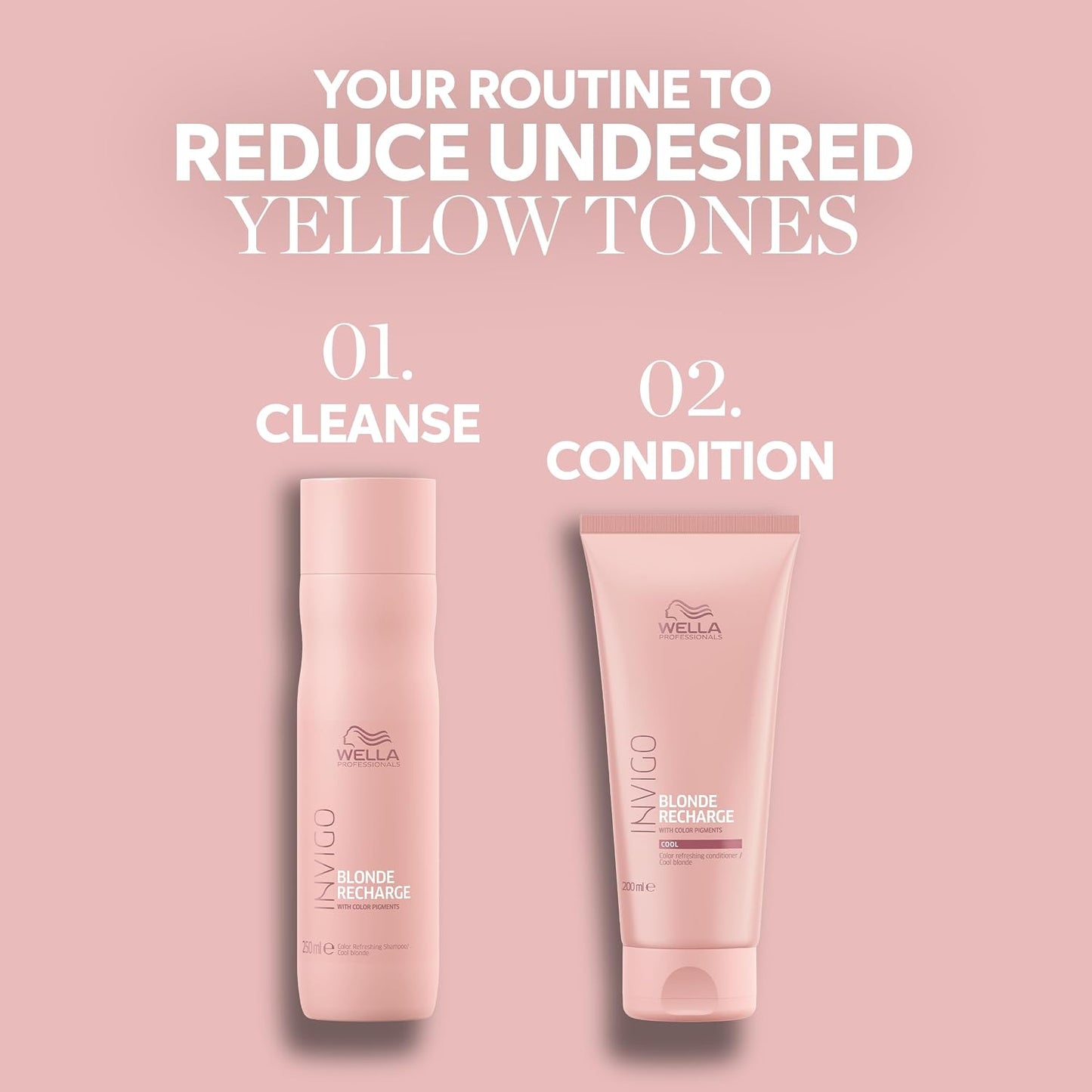 Wella Professionals Blonde Recharge Cool Shampoo - Color Enhancing Formula for Radiant Hair