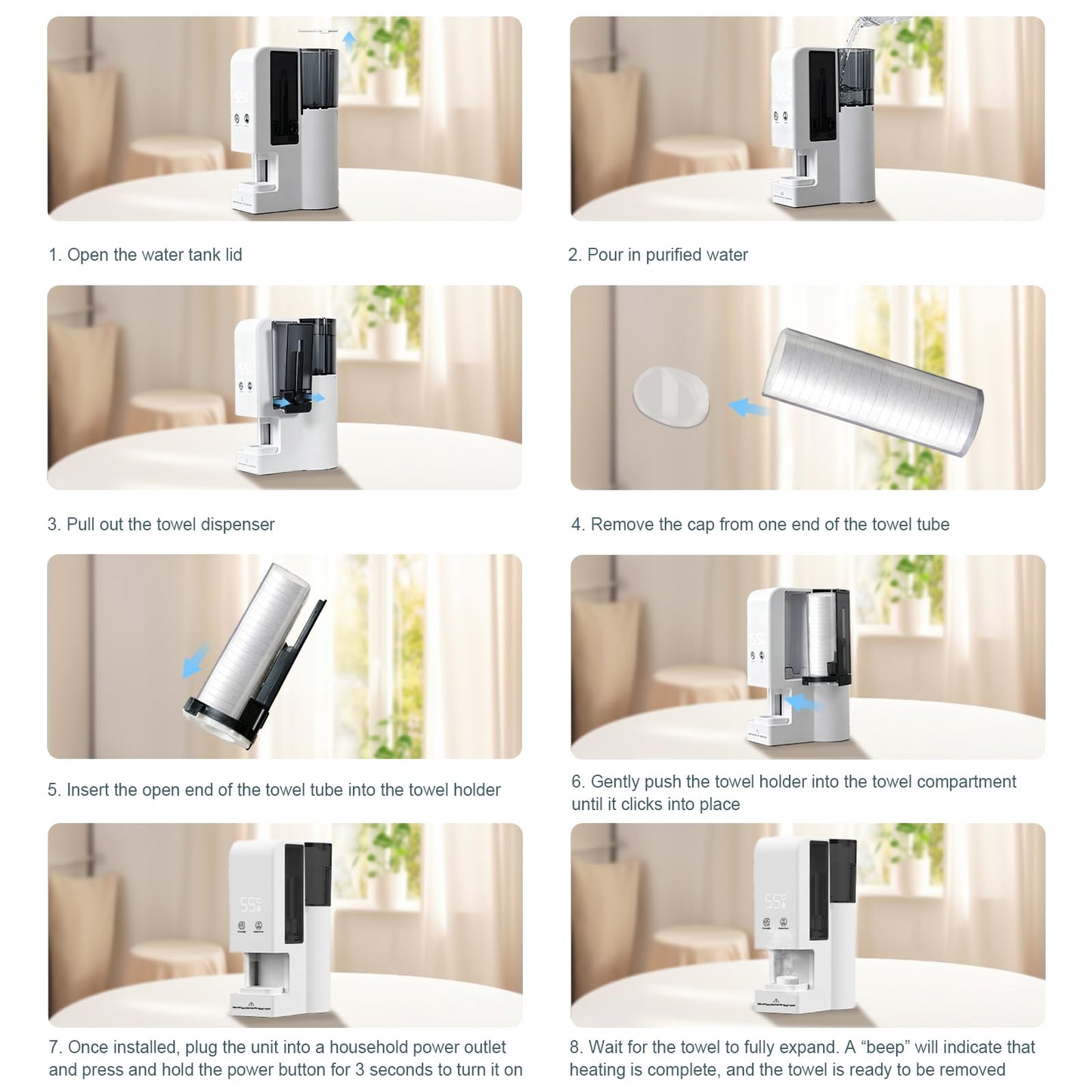 BFECGDXT Disposable Compressed Facial Towels Refills for Hot Towel Warmer