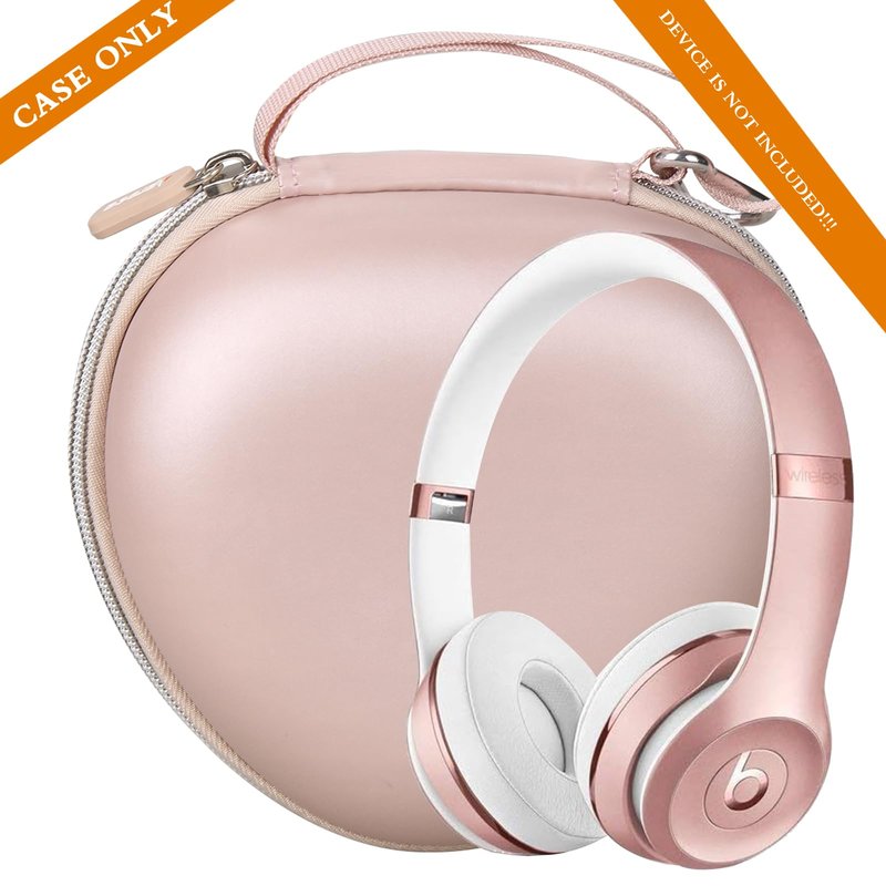 Aproca Case Compatible with Beats Studio Pro/Solo 4 / Solo3 / Studio3 Wireless On-Ear Headphones -Portable Storage Headset Bag for Accessories -Rose Gold (Case Only)