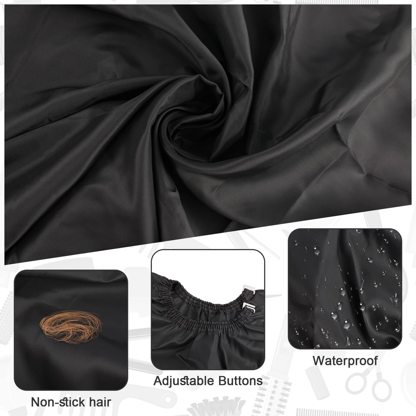NICEMOVIC Hair Cutting Barber Cape with Neck Duster Brush and Barber Brush, Professional Barber Accessories Cleaning Supplies