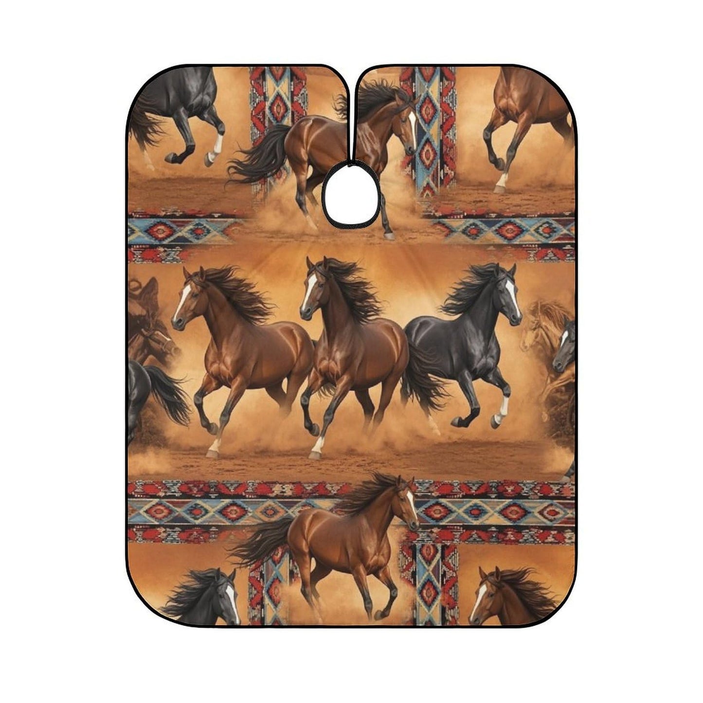 Stylish Professional Hair Cutting Cape Fashionable Salon Barber Cape with Adjustable Closure Western Native Horse