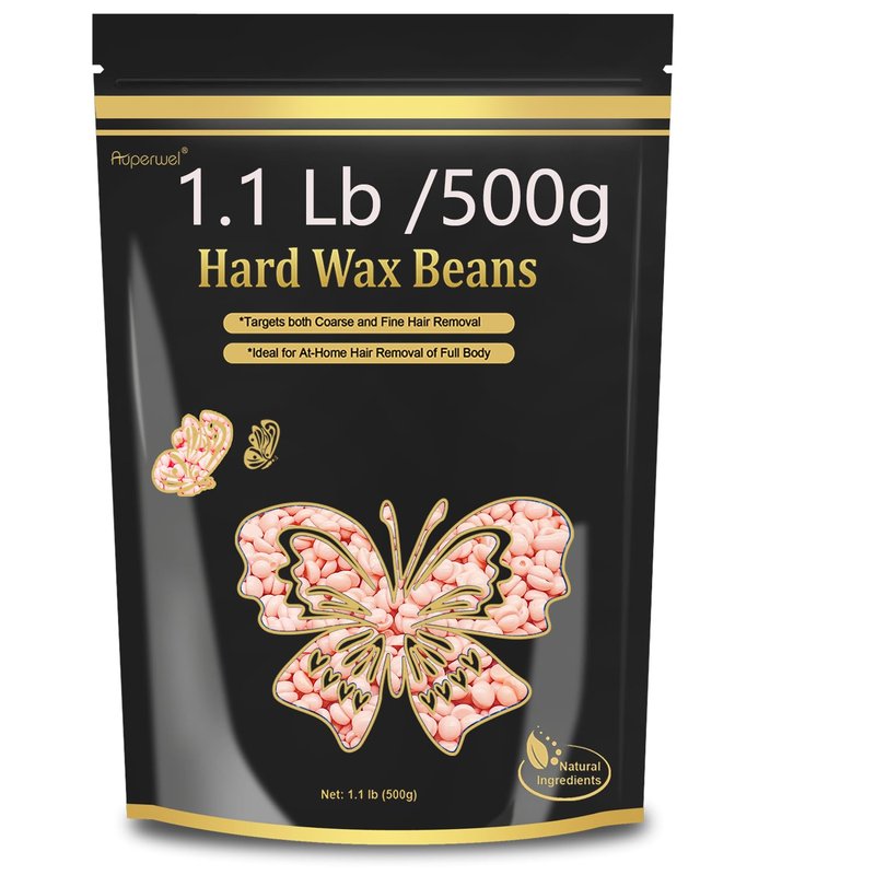 Auperwel Wax Beads for Hair Removal, 10.5oz Upgraded Formula Painless Hard Wax Beans Waxing Beads for Face, Eyebrow Brazilian Bikini Refill 3 Packs with 10pcs Applicators