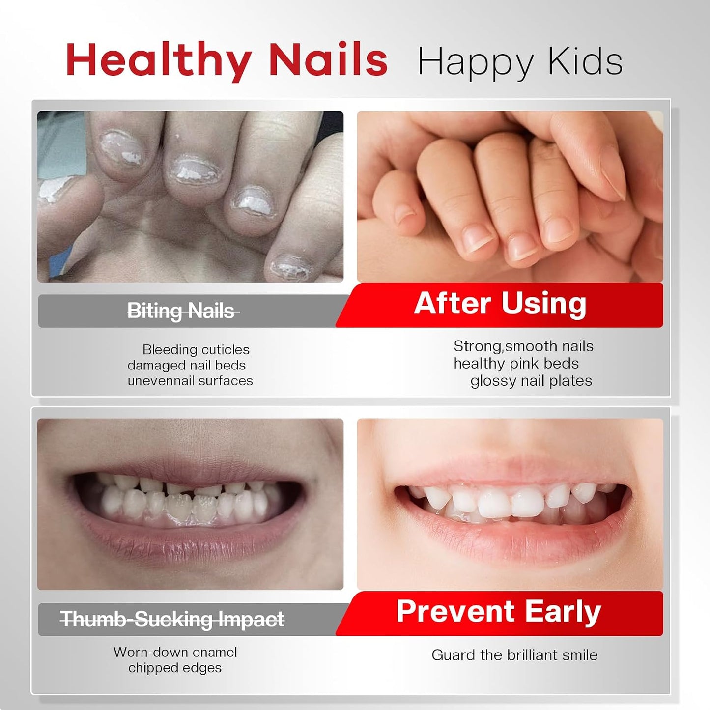 Nail Biting Prevention for Kids - 12ml Extra Bitter No Bite Nail Polish | Long-Lasting Matte Clear Strength & Habit Breaker Aid