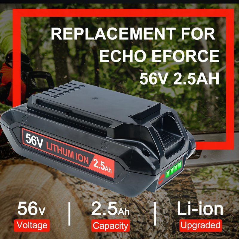 DTK Battery Replacment for Echo Eforce 56V 2.5Ah Battery 1 Pack