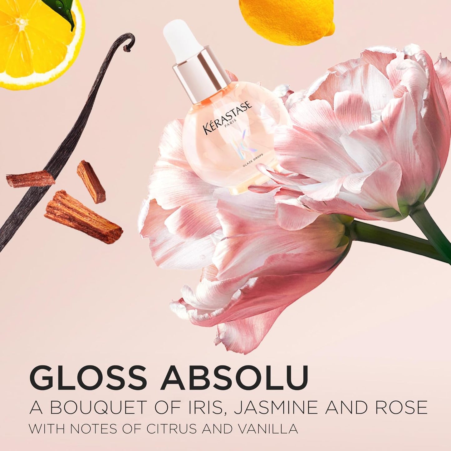 Kerastase Gloss Absolu Glaze Drops - Anti-Frizz Hair Oil for Gloss & Shine | Nourishing Hydration with Hyaluronic Acid