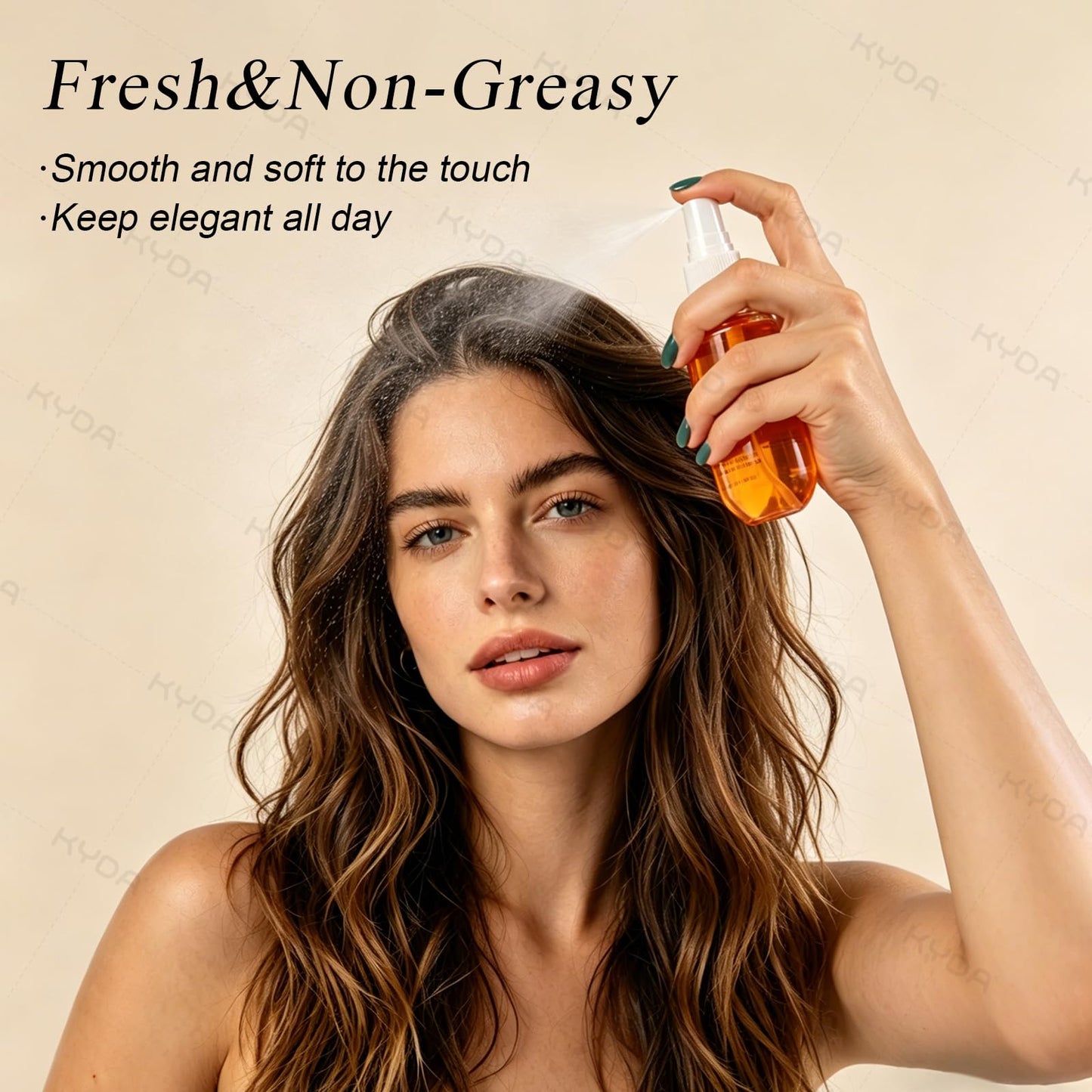 KYDA Vanilla Hair Perfume Mist, Hair & Body Fragrance for Women, Infused with Natural Plants and Flower, Gentle Long-lasting Fragrance, Nourishing and Hydrating Hair Spray