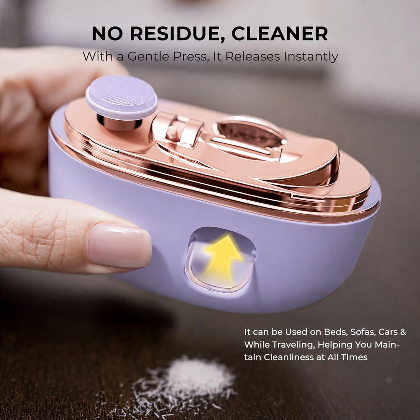 Electric Nail Clippers for Seniors - 3-in-1 Adjustable Dual-Slot, 3-Speed Trimming & Sanding | Night Lighting, Purple