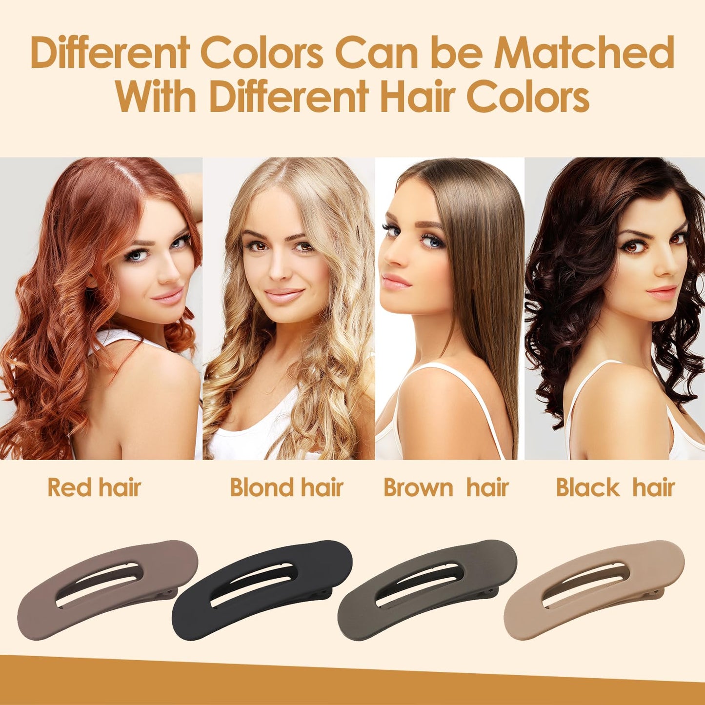 Small Flat Hair Clips for Women Lay Clips for Thin Hair Accessories 8Pcs