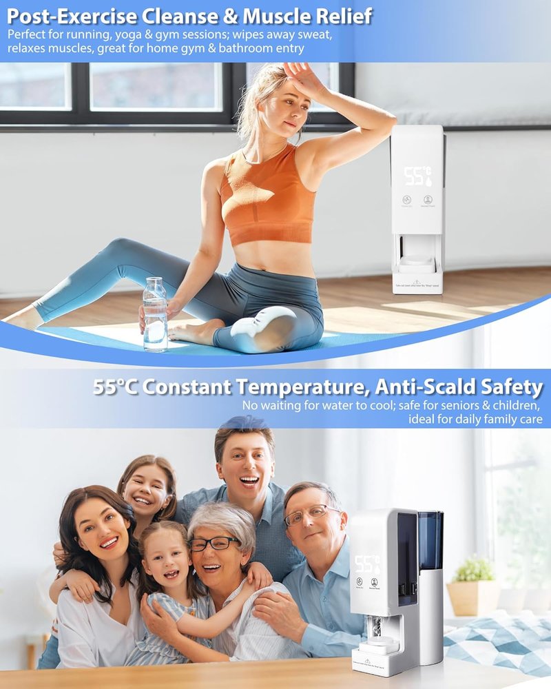 Automatic Face Towel Heater - 5-Second Heating, 55°C Steam | Portable Towel Warmer with 100 Disposable Towels