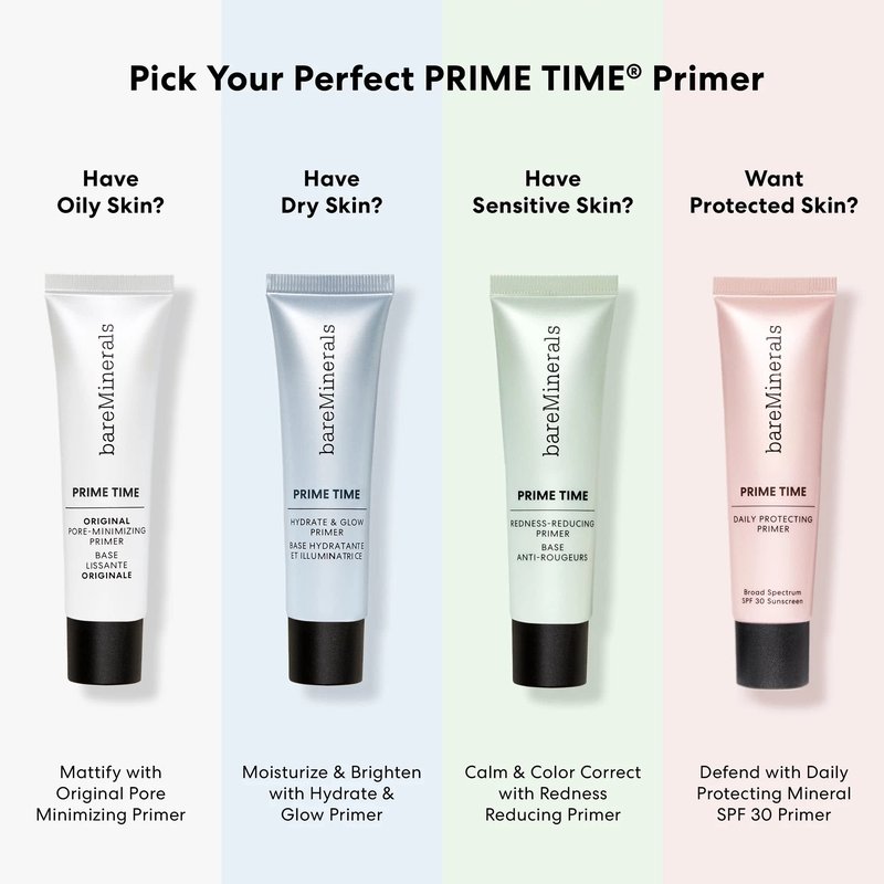 bareMinerals Redness Reducing Gel Face Primer, Vegan, Cruelty-Free & Dermatologist-Tested